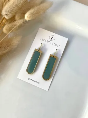 Palmer with resin Polymer Clay Dangle Earrings