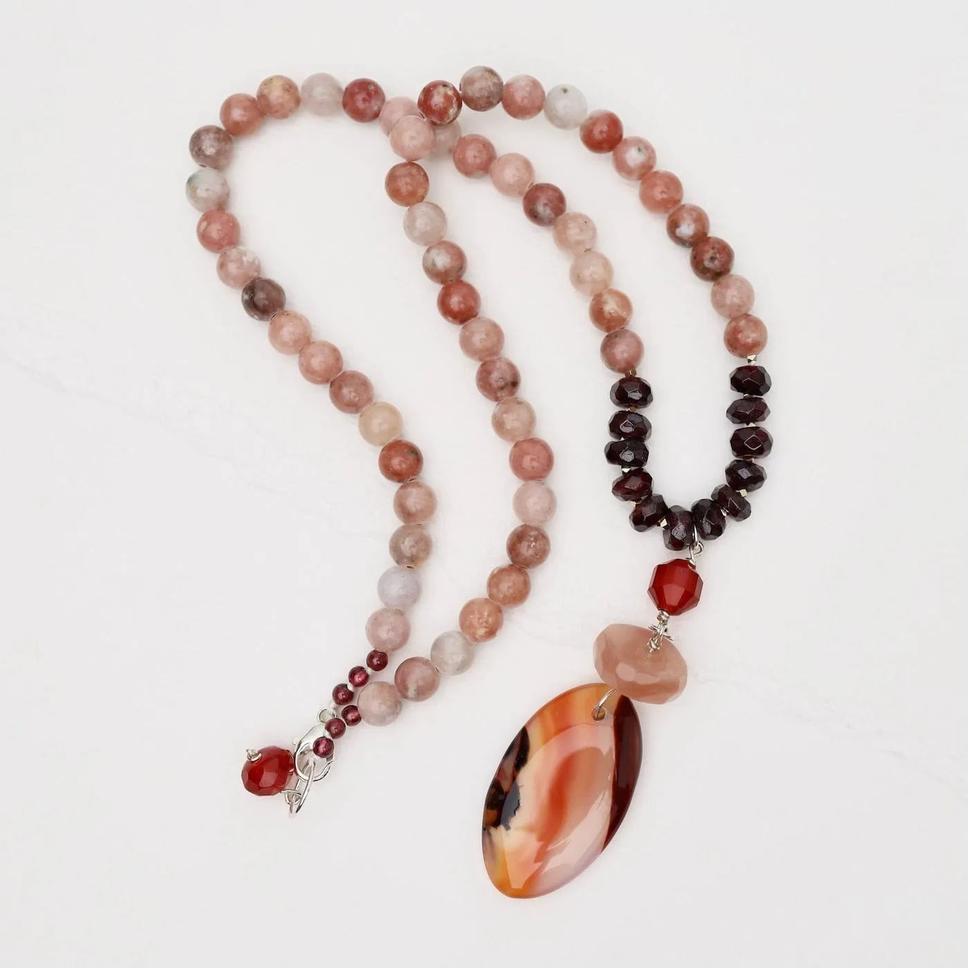 Pink Stone Mix Necklace