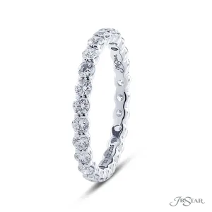 PLATINUM 23 ROUND DIAMONDS=1.15ctw SHARED PRONG ETERNITY BAND