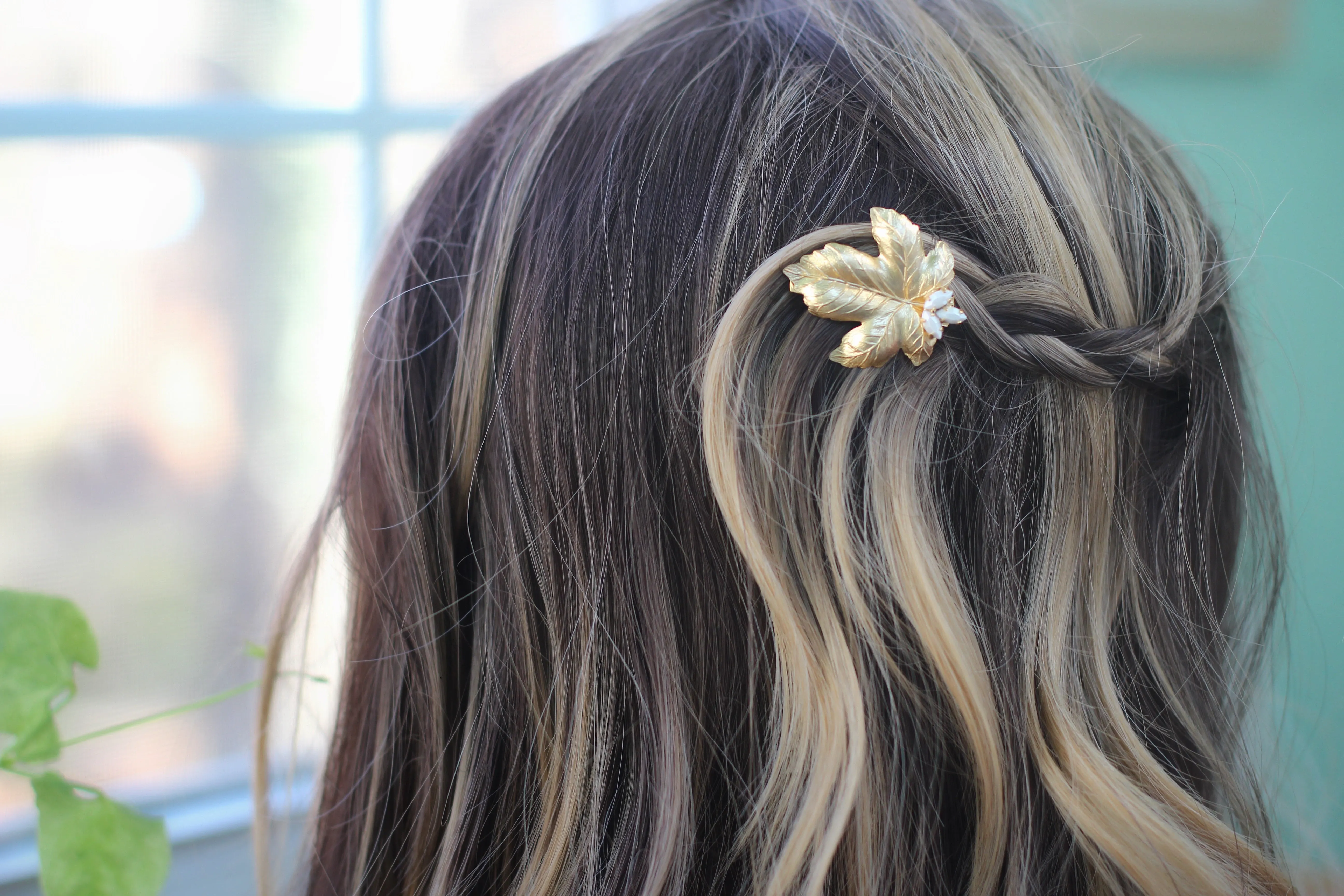 Preorder * Fig Leaf Pearls Barrettes