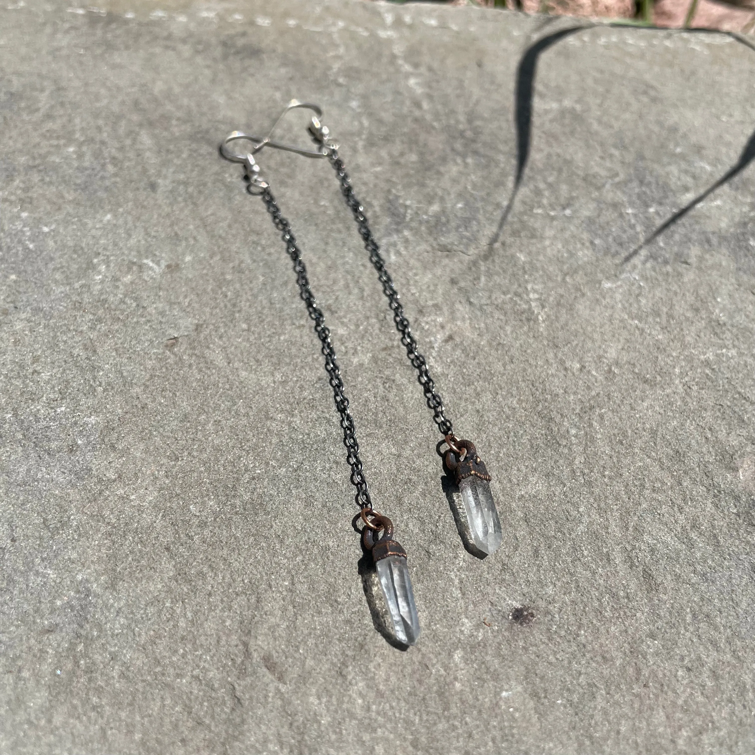 Quartz Chain Earrings by Hawkhouse