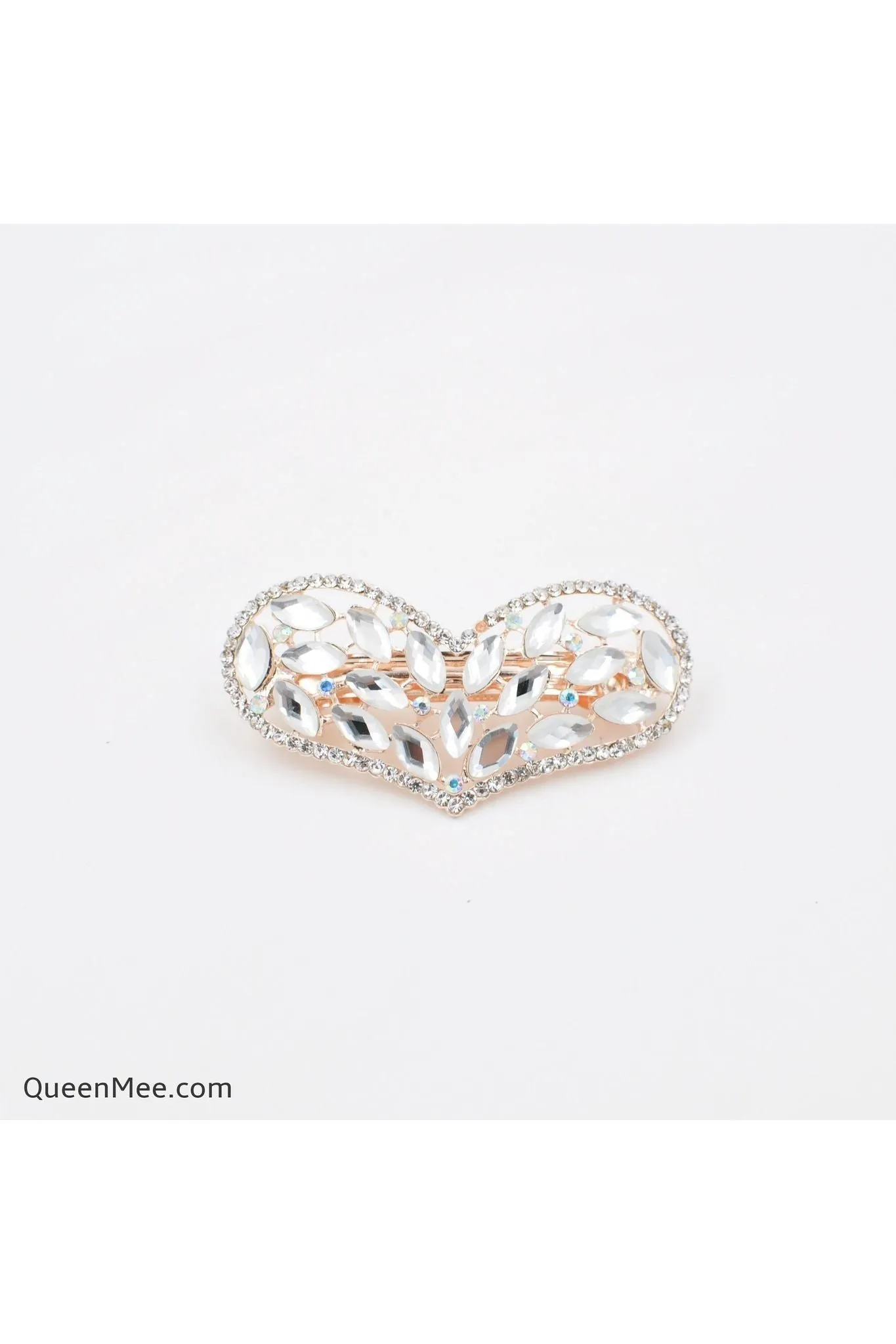 Queenmee Hair Accessories Heart Hair Clip In Crystal