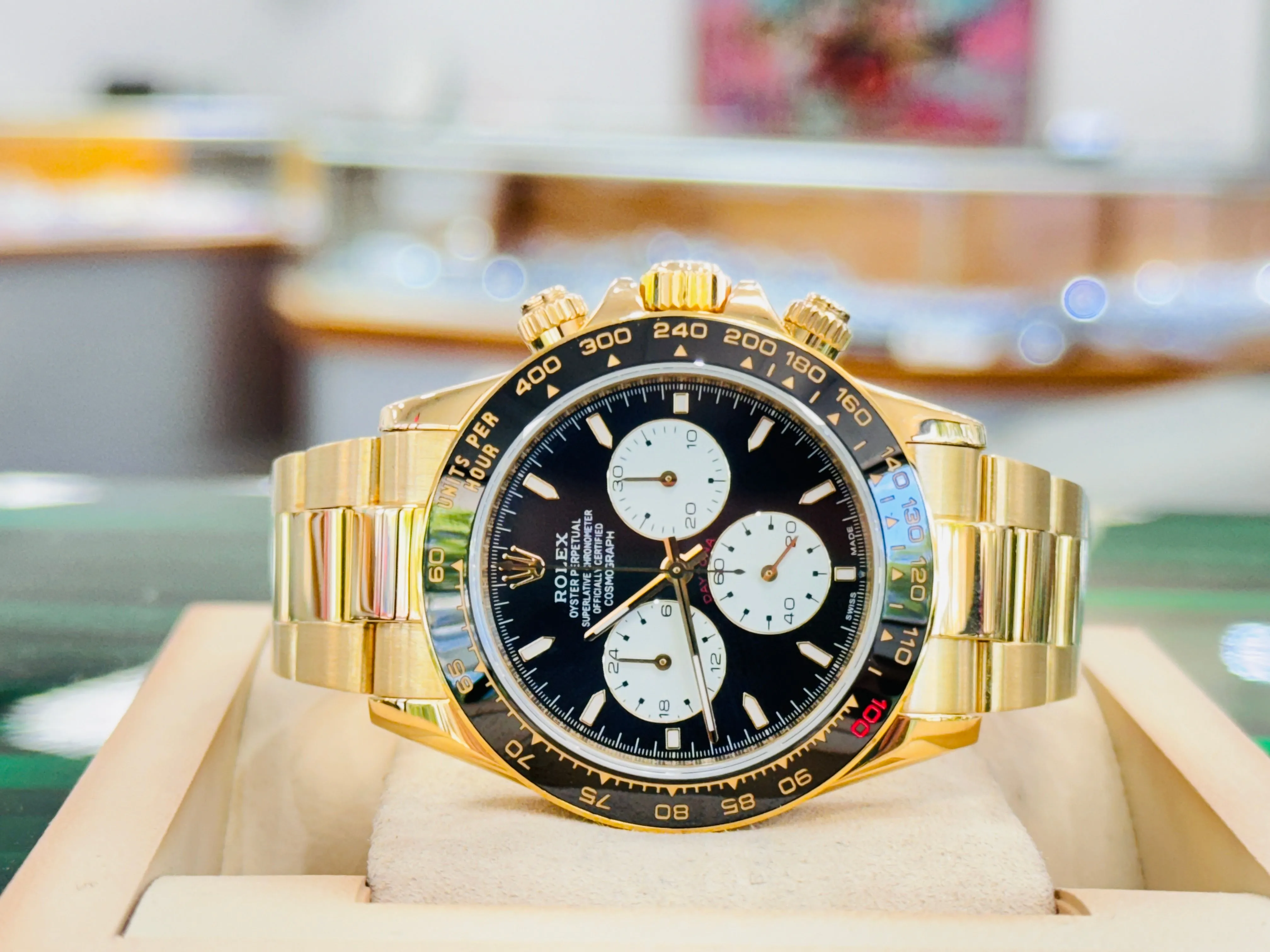 Rolex Daytona 116528 Yellow Gold Custom Le Mans Daytona Edition Box/Papers