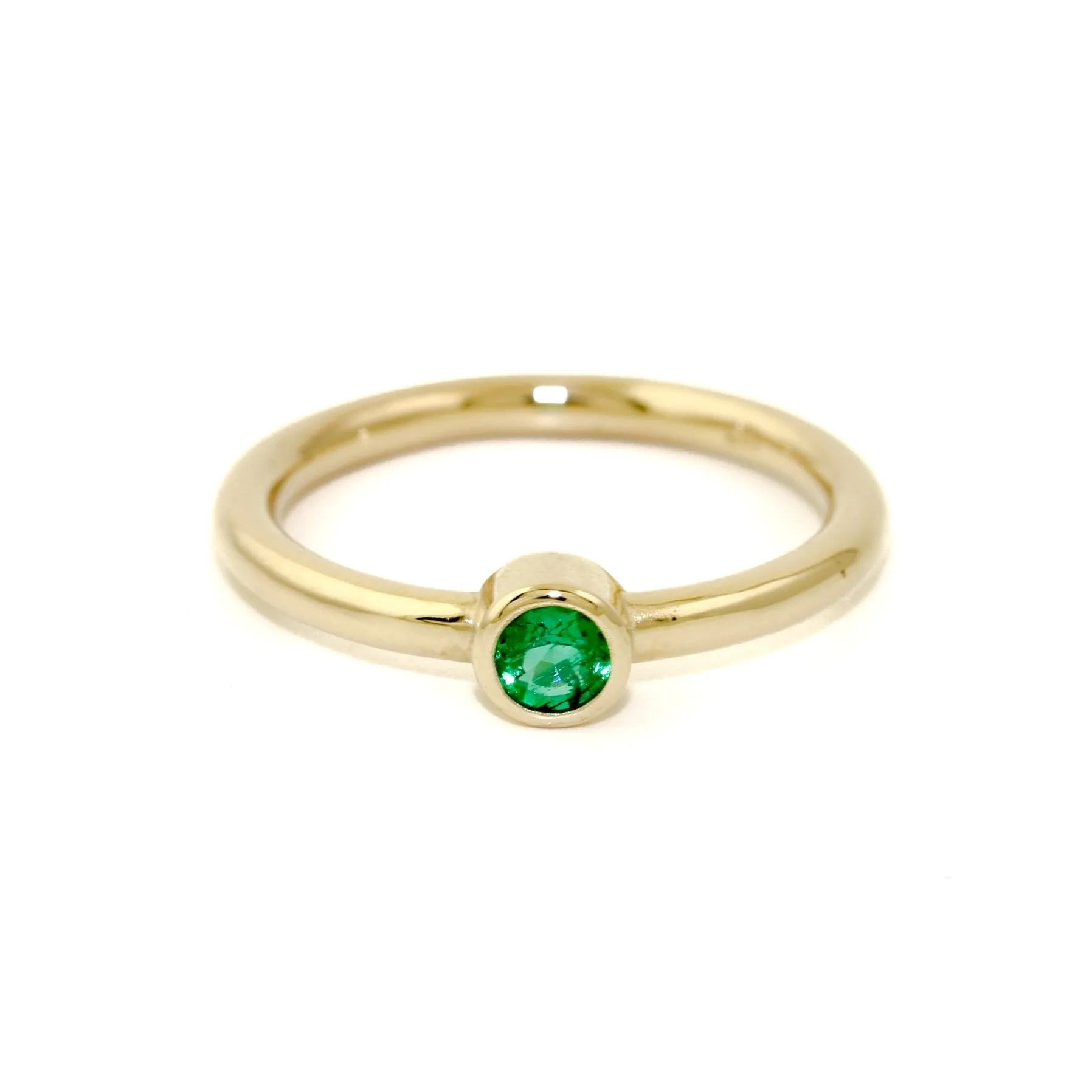 Simple 14K Emerald Ring