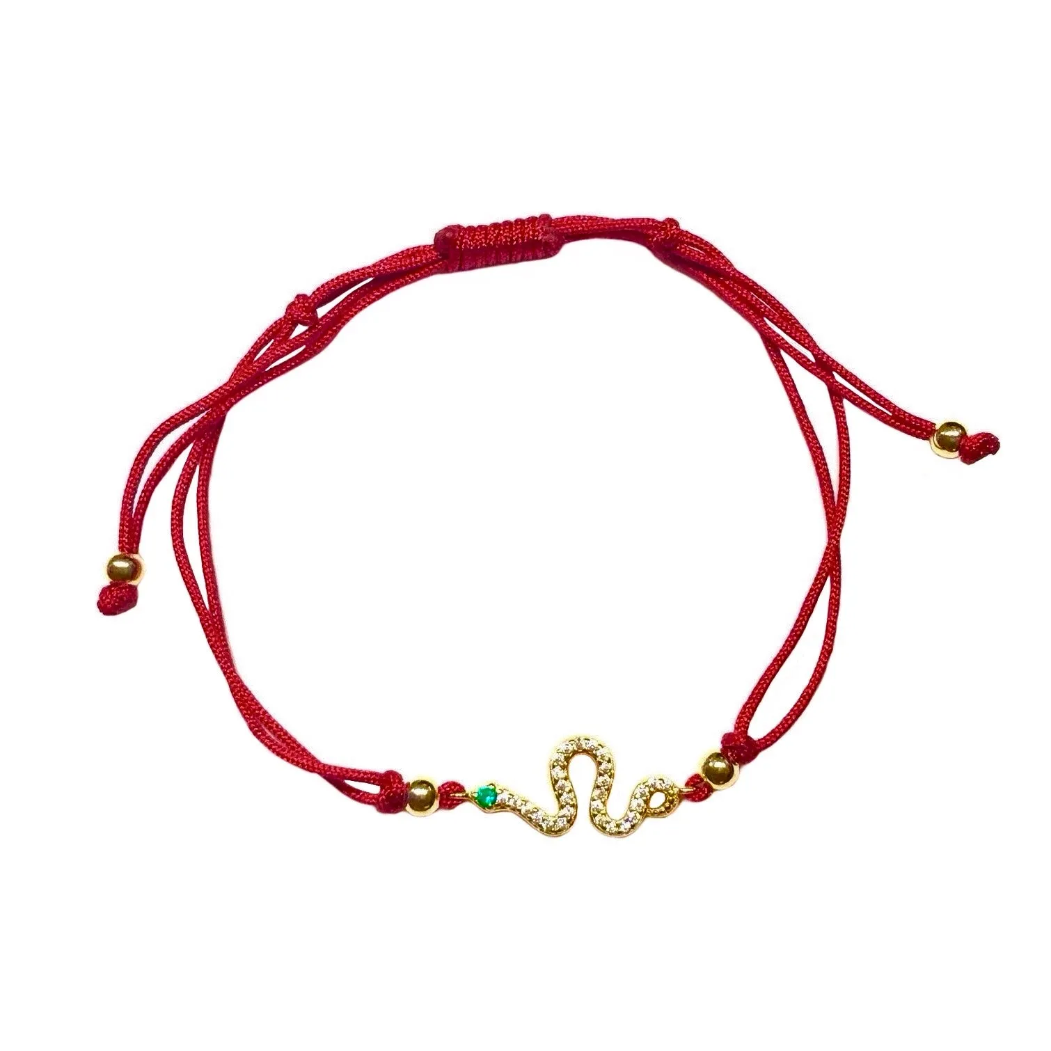 Sparkle Snake Red Thread Bracelet