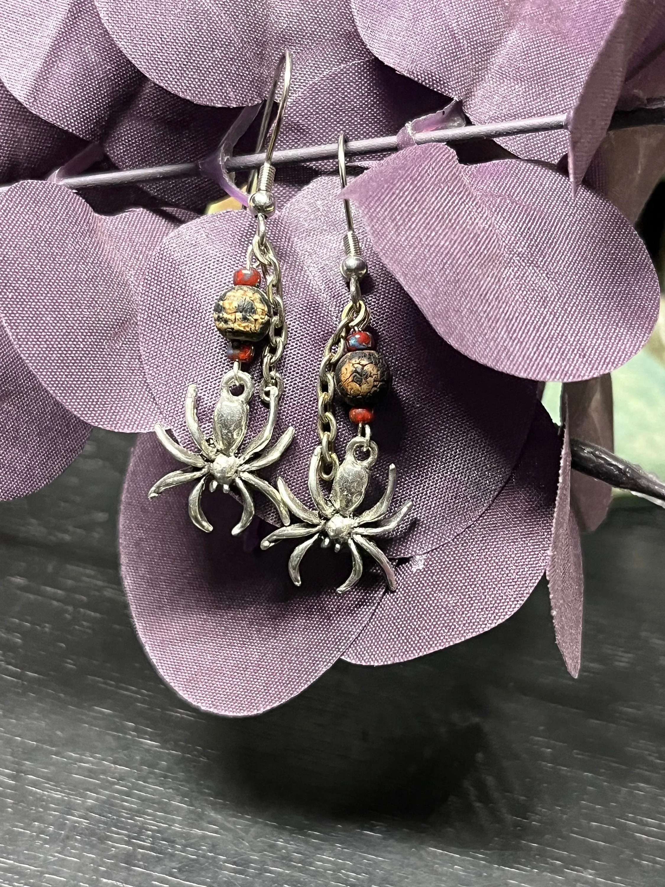 Spider Drop Earrings, WireWeavedUniques