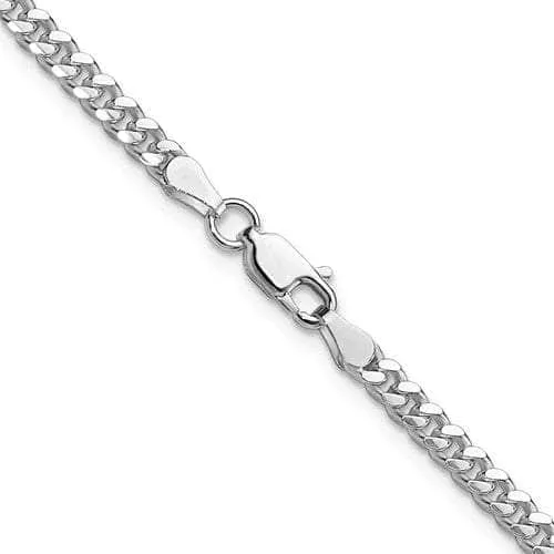 Sterling Silver 5.75 mm Solid Cuban Chain with Lobster Clasp 22"