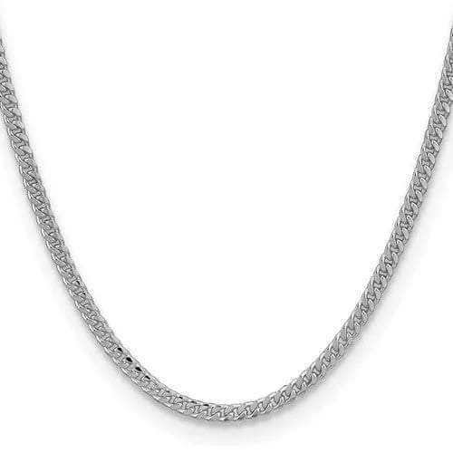 Sterling Silver 5.75 mm Solid Cuban Chain with Lobster Clasp 22"