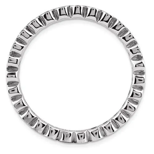 Sterling Silver Stackable Expressions Bezel Cr. Blue Sapphire 2.25mm Eternity Band