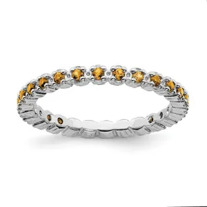 Sterling Silver Stackable Expressions Citrine Eternity Ring