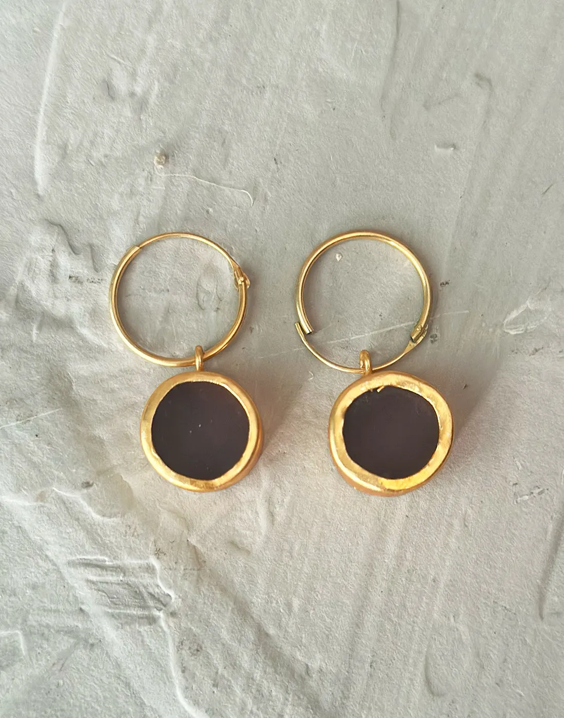 Stone Hoops (Quartz)