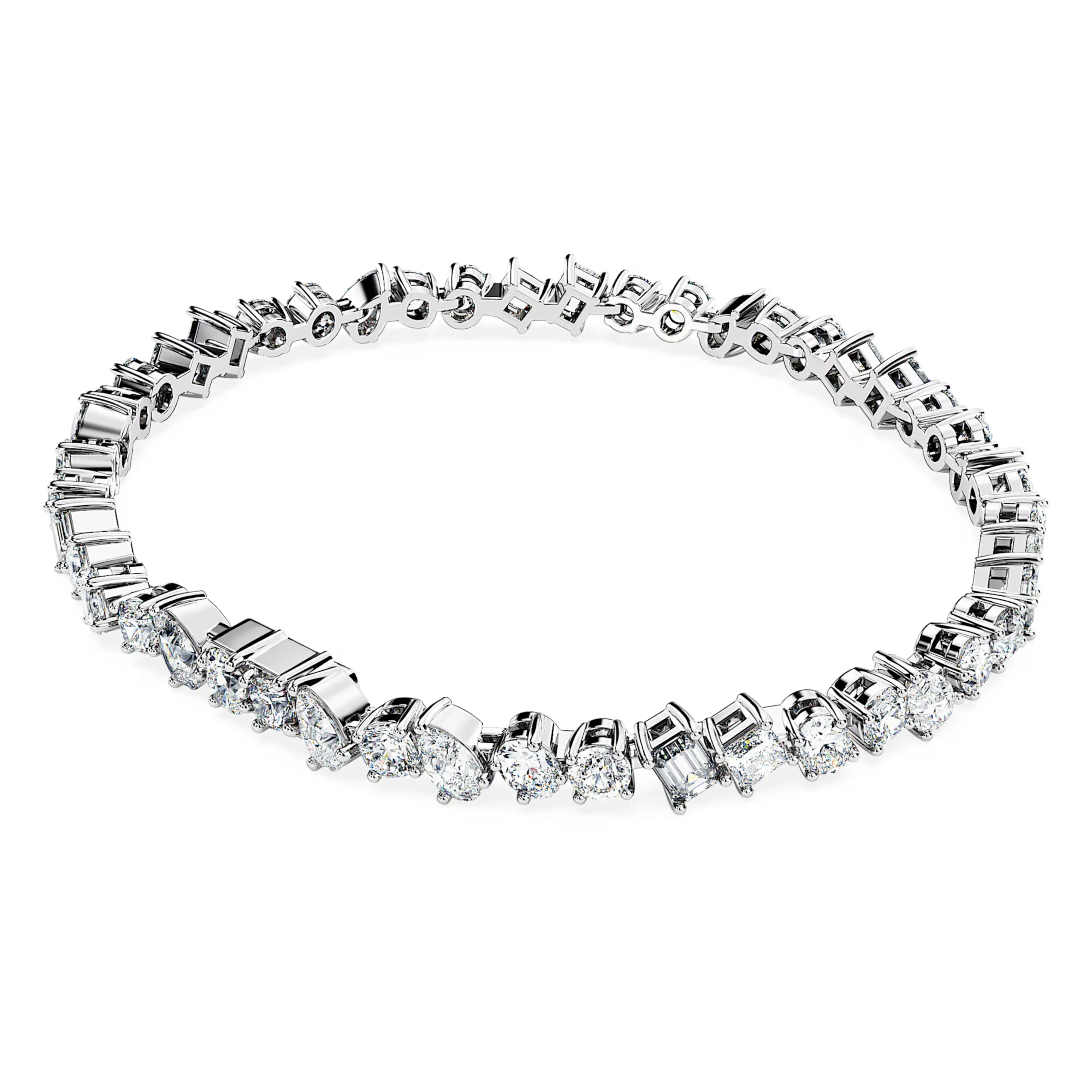 Swarovski Diamond Galaxy Tennis Bracelet 14K White Gold 5.00 Carats