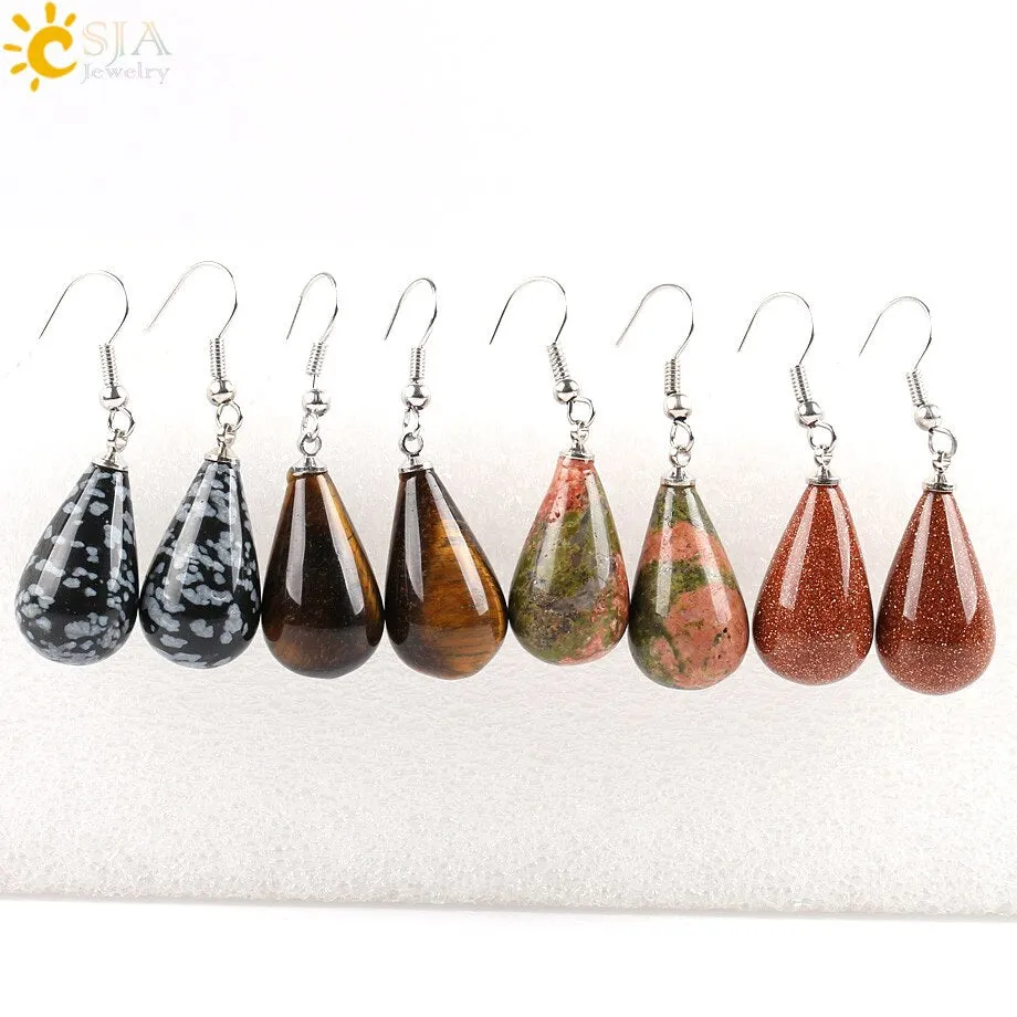 Tear Water Drop Natural Stone Pendant