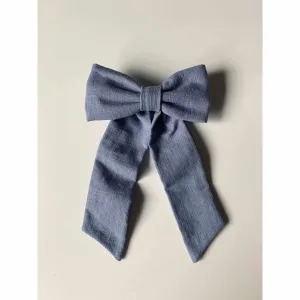 Thread Maker x Scout & Co - Linen hair bow - kids - Blue