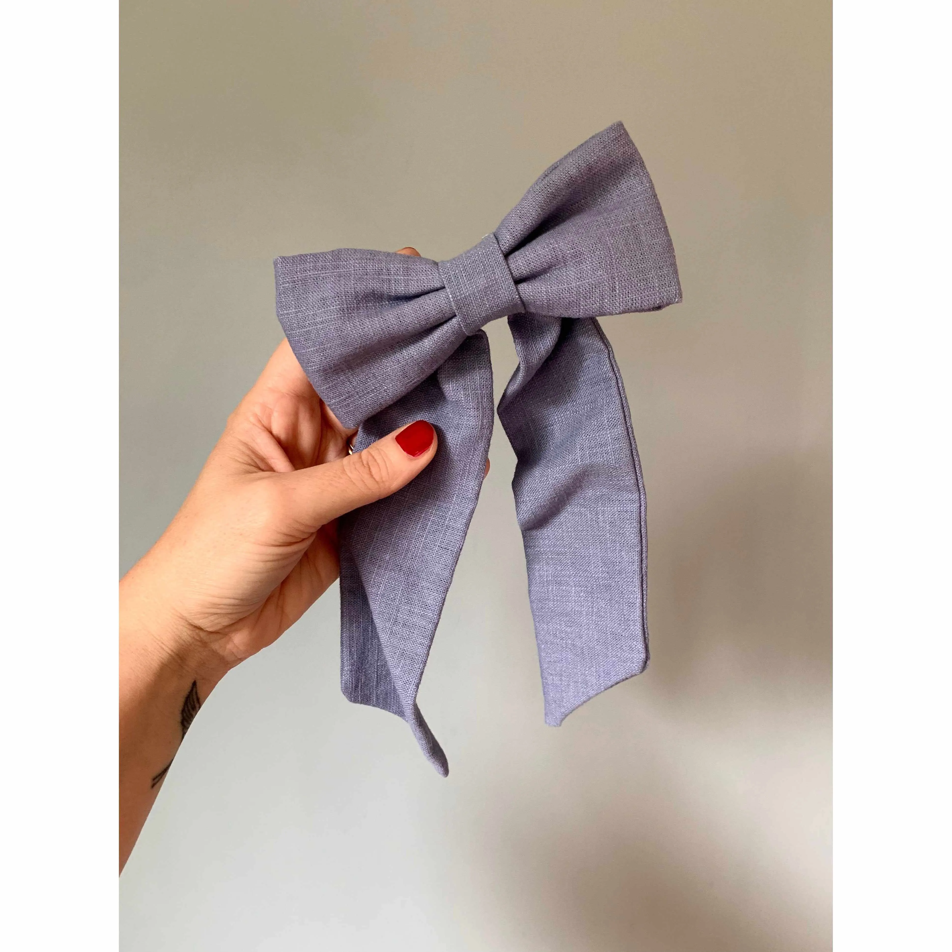 Thread Maker x Scout & Co - Linen hair bow - kids - Blue