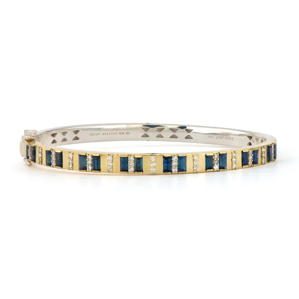 Three Stories Sapphire Column Bangle