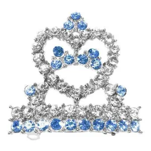 Tiara Dog Barrette Blue