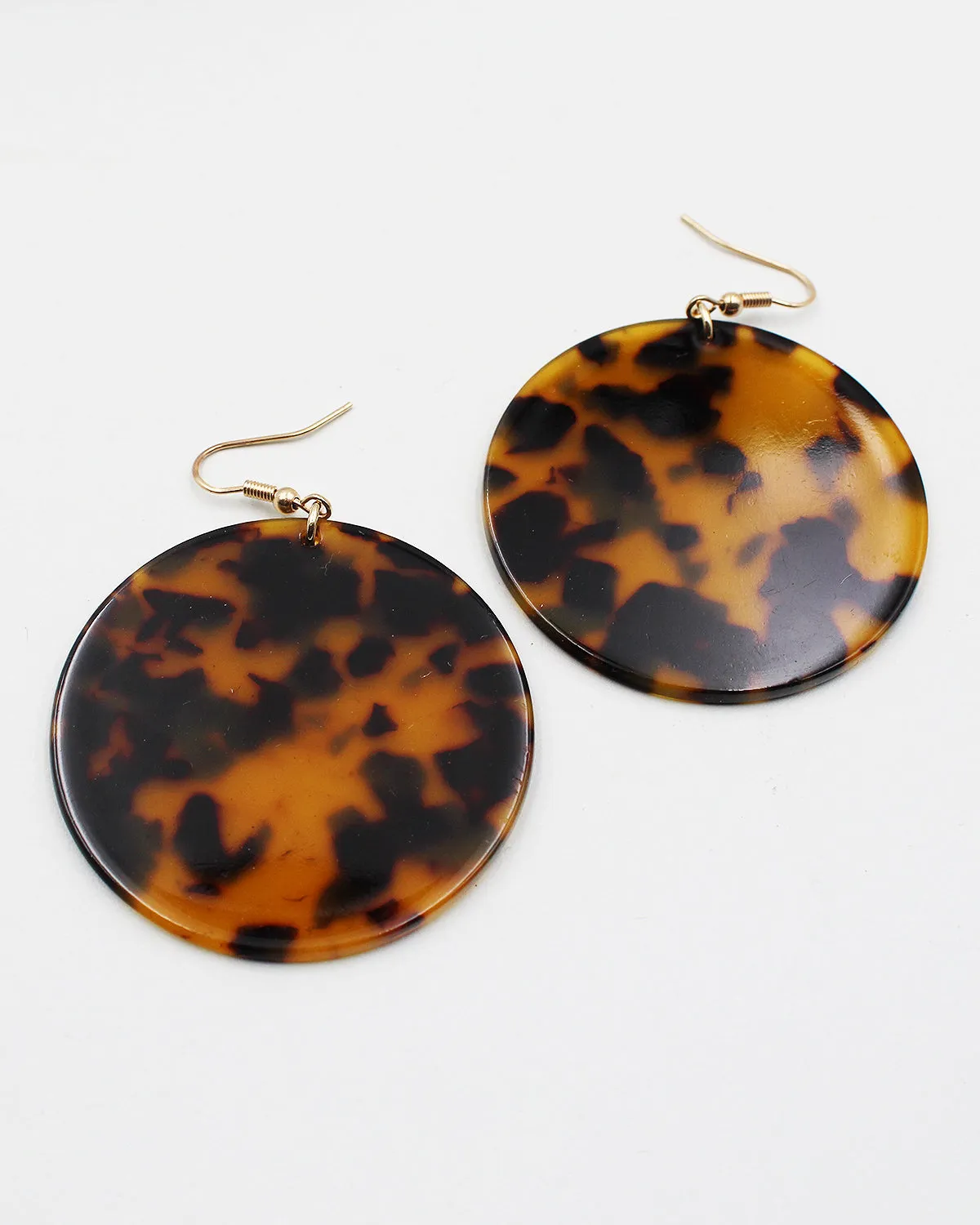 Tortoise Round Shell Earrings