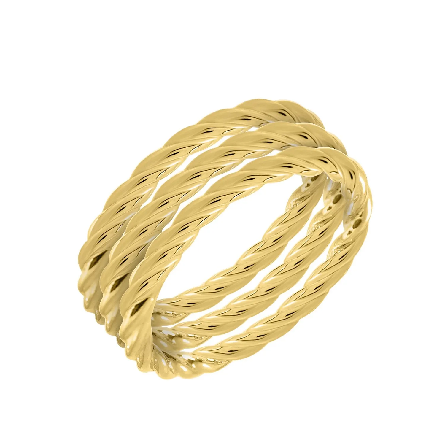 Twisted Rope Stackable Ring