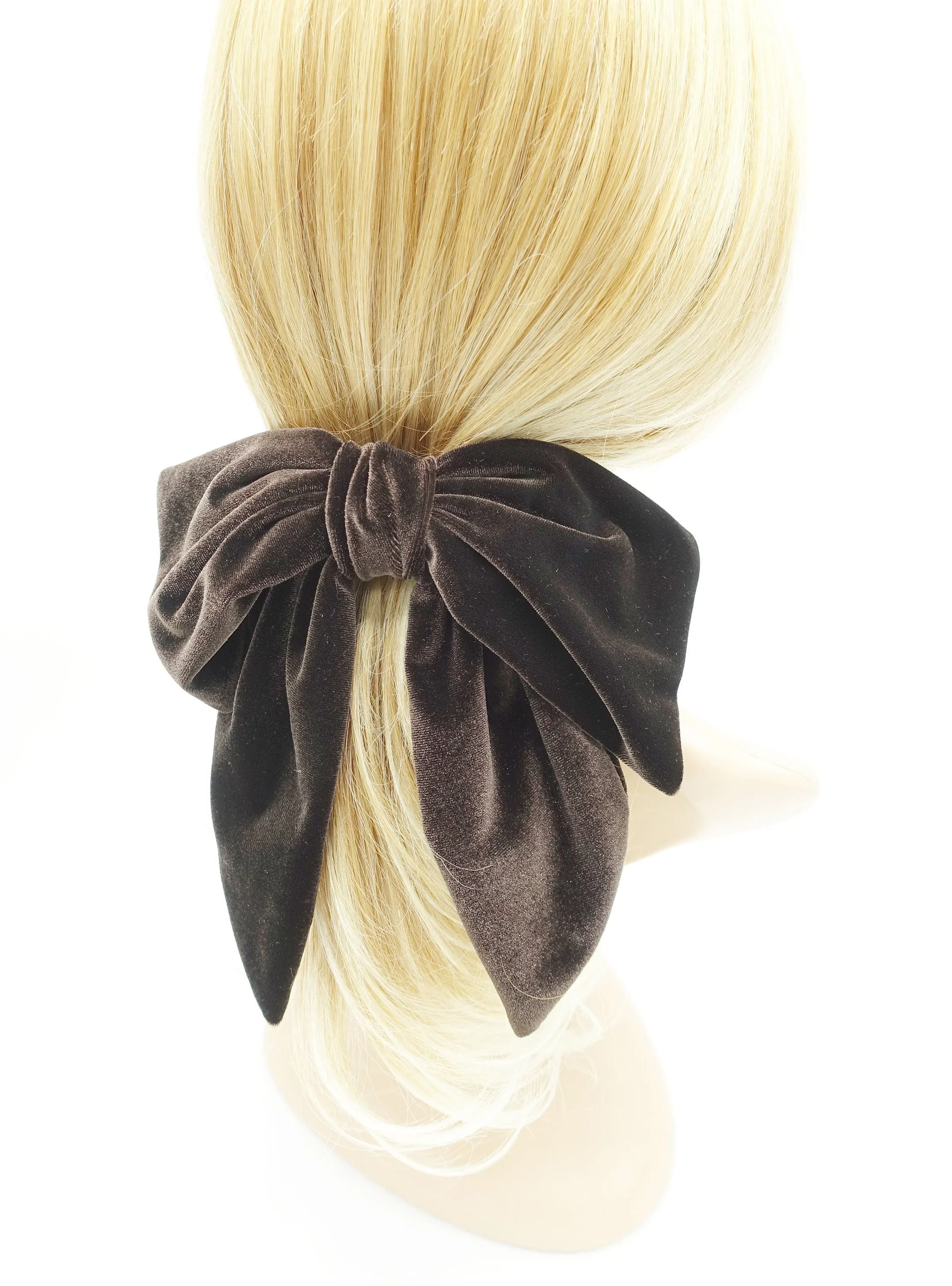 velvet hair bow pointed big bow stylish women hair accessory for women