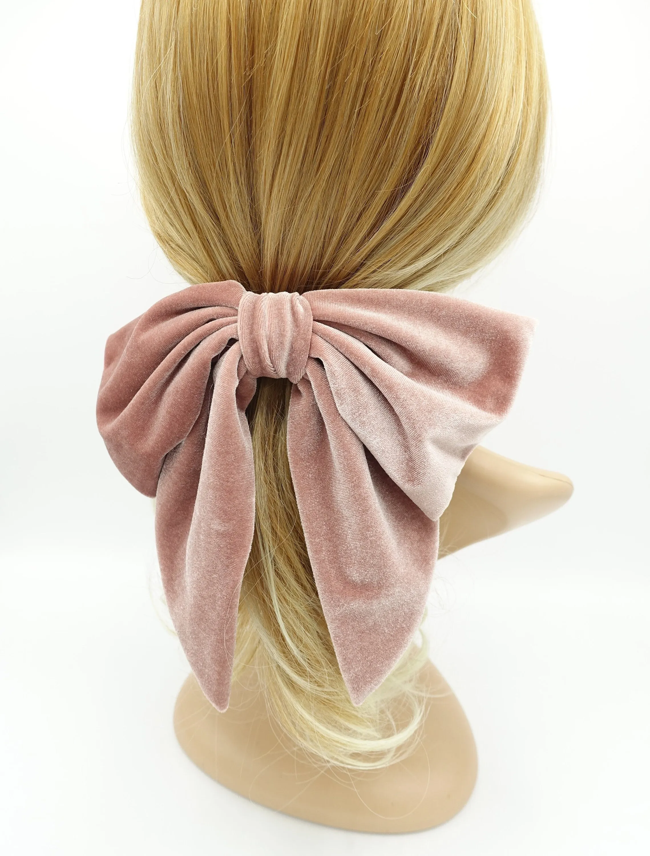 velvet hair bow pointed big bow stylish women hair accessory for women