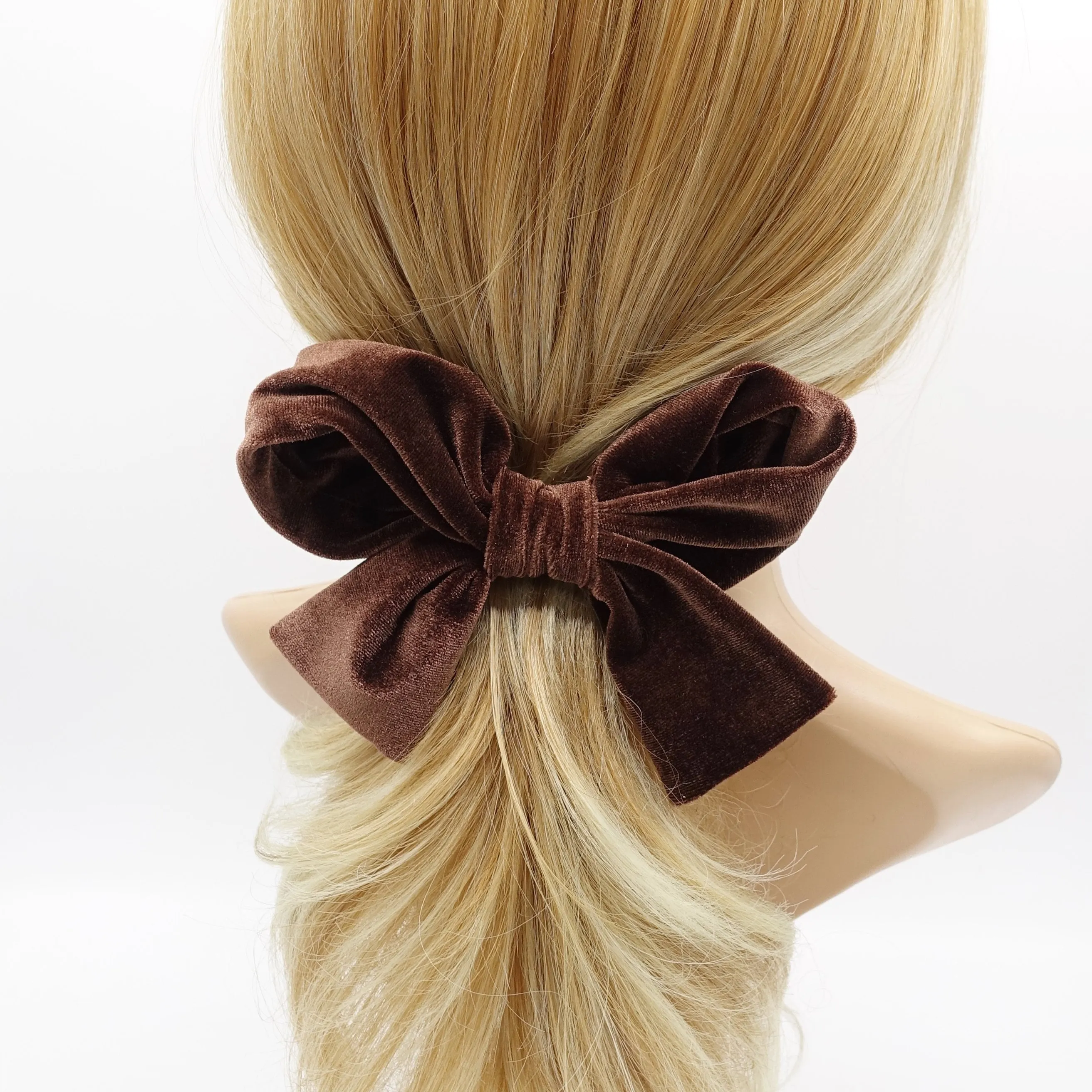 velvet wired bow hair accessory for women