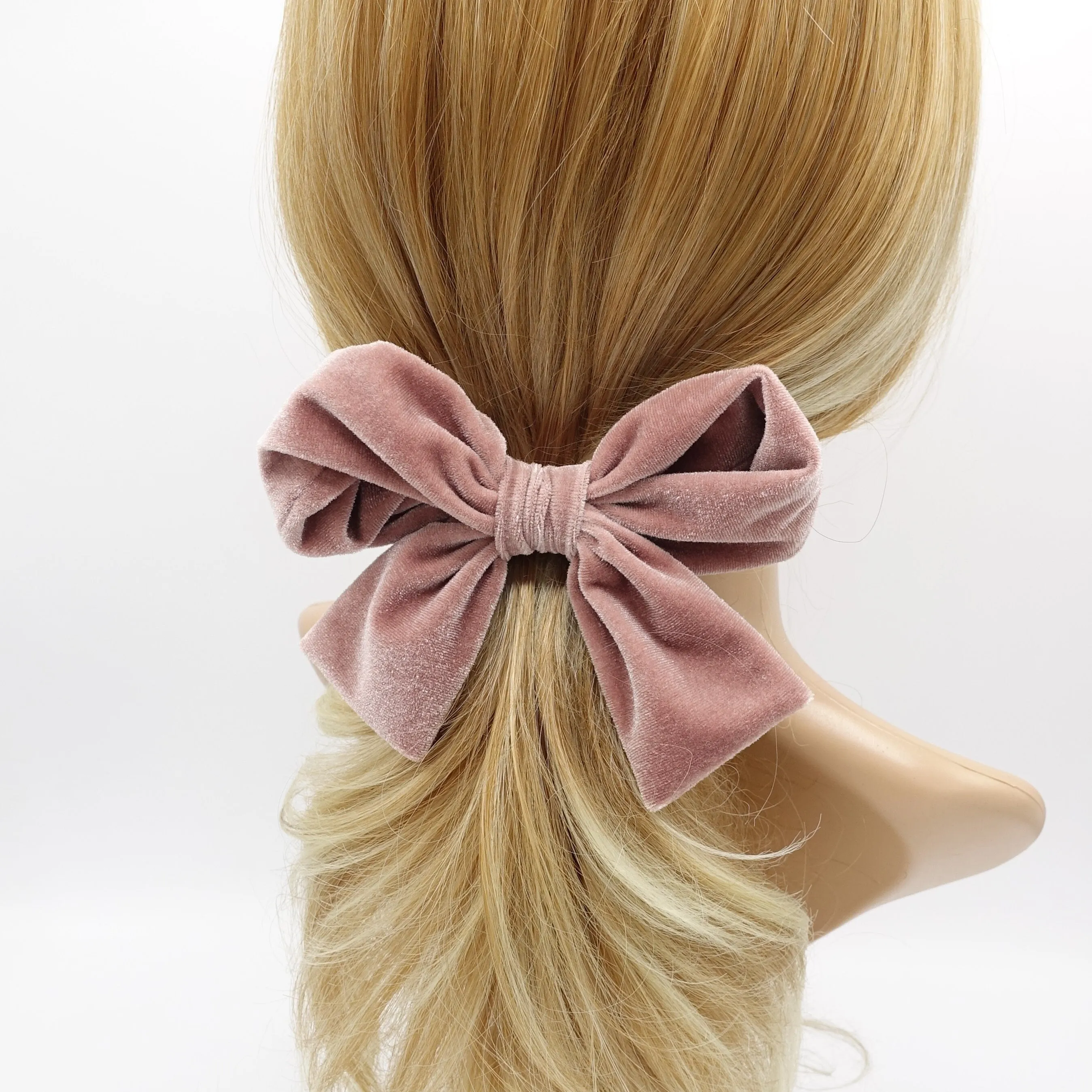 velvet wired bow hair accessory for women