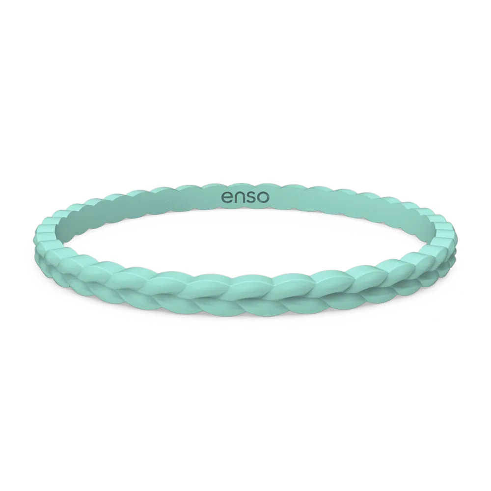 Weave Stackable Silicone Bracelet - Turquoise