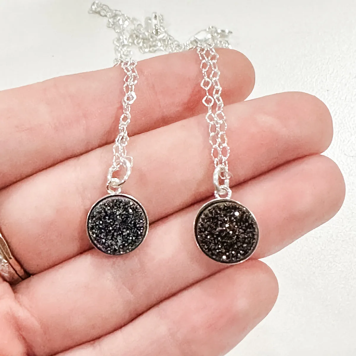 WHS Druzy Stone Pendants