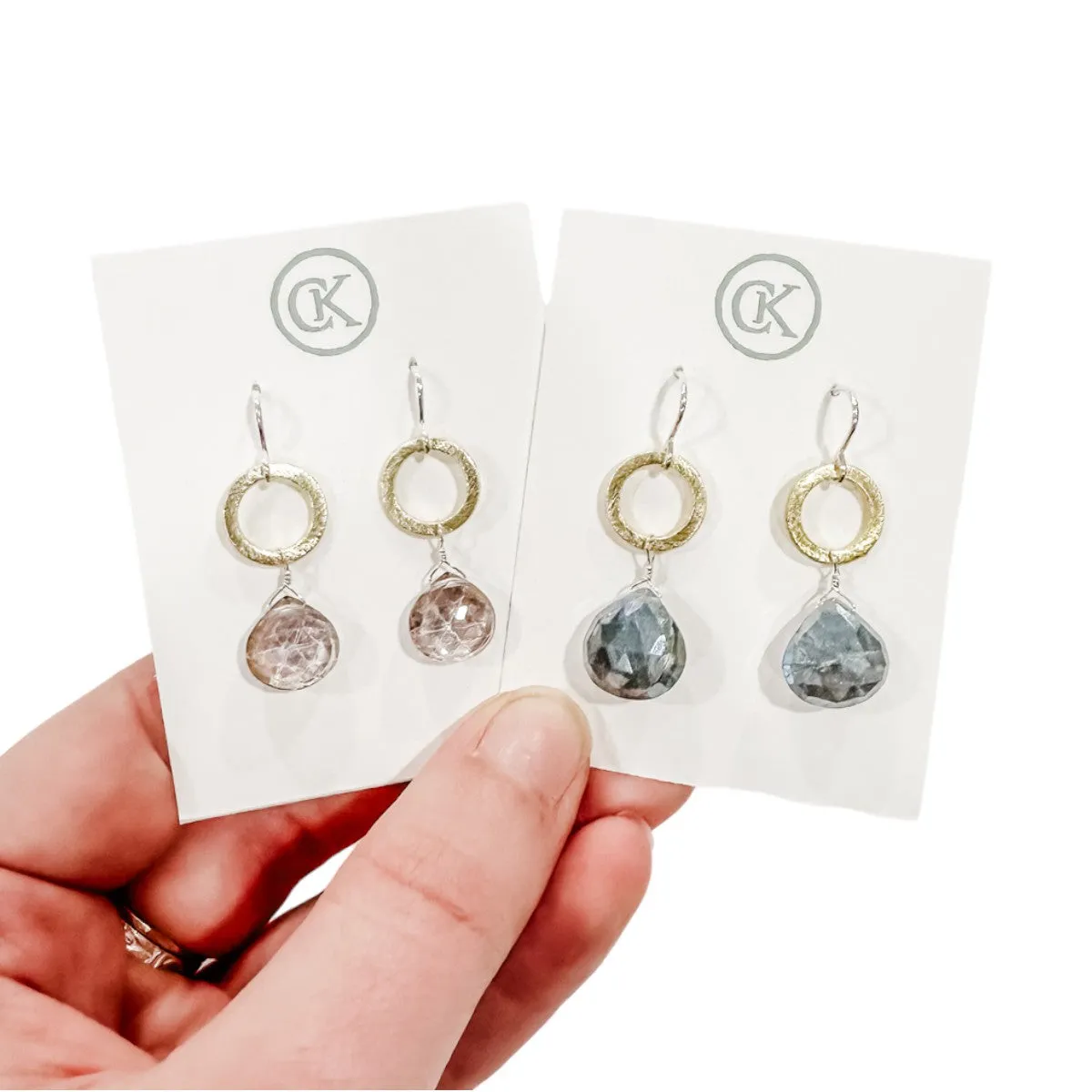 WHS Stone & Ring Earrings